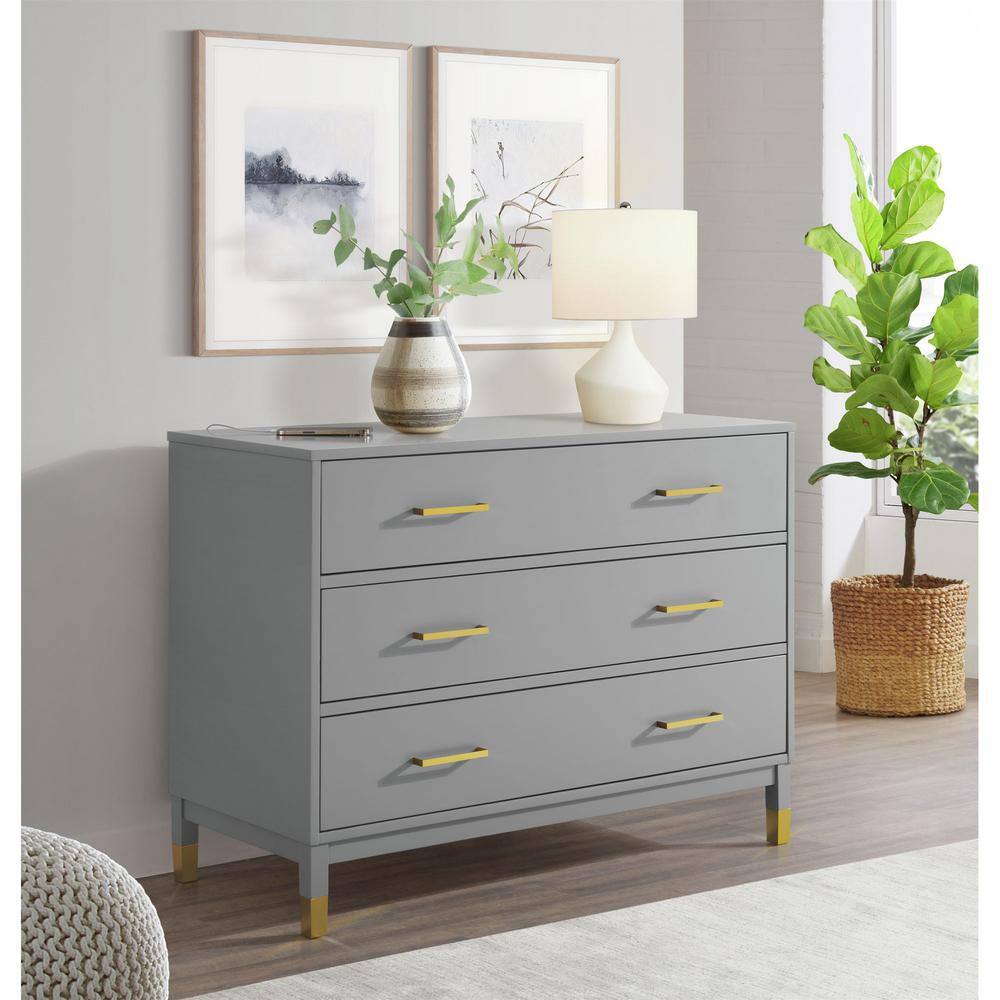 Picket House Furnishings  Picket House Furnishings Dani Chest with Power Port in Grey
