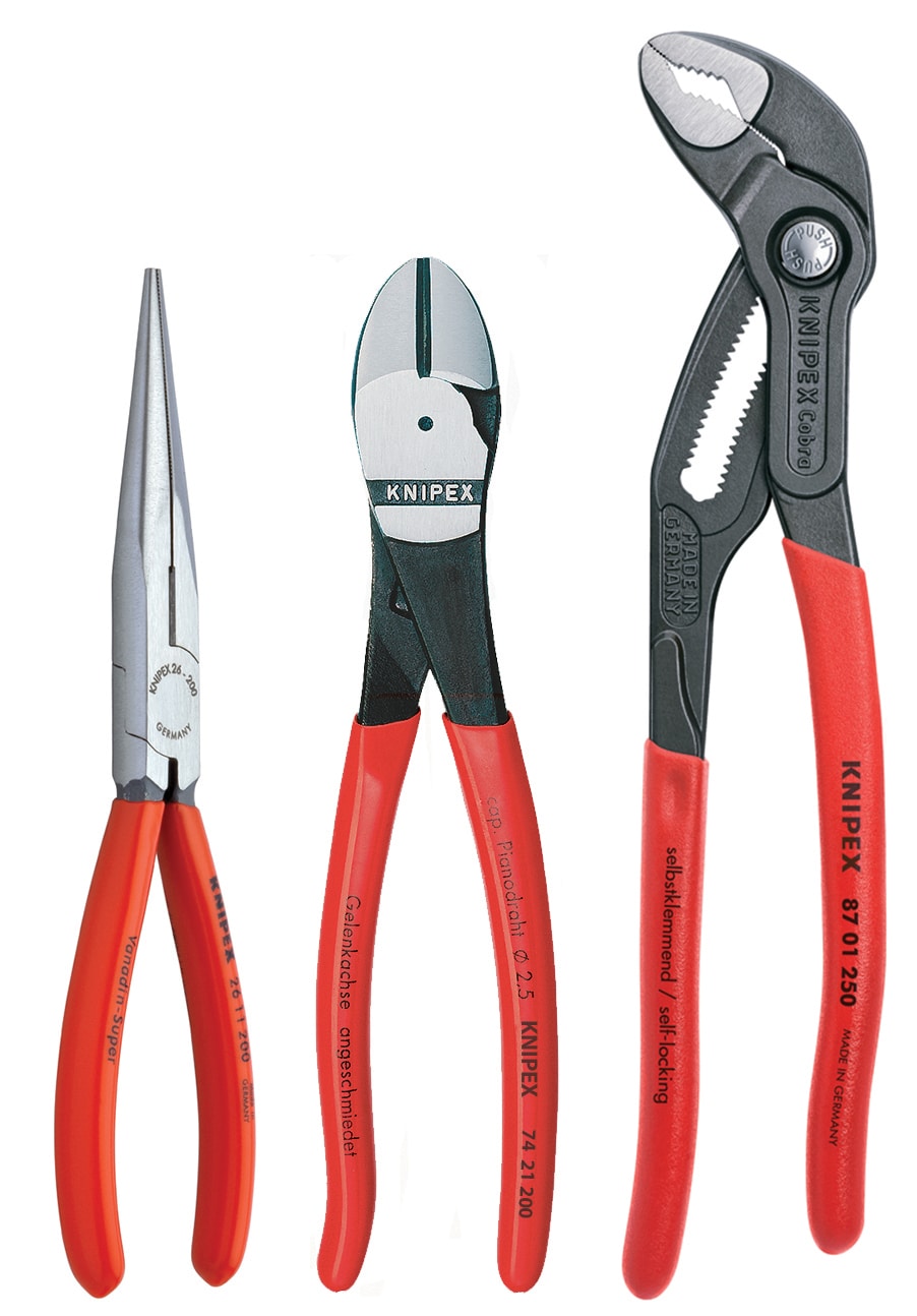 KNIPEX Universal 3-Pack Assorted Plier Set