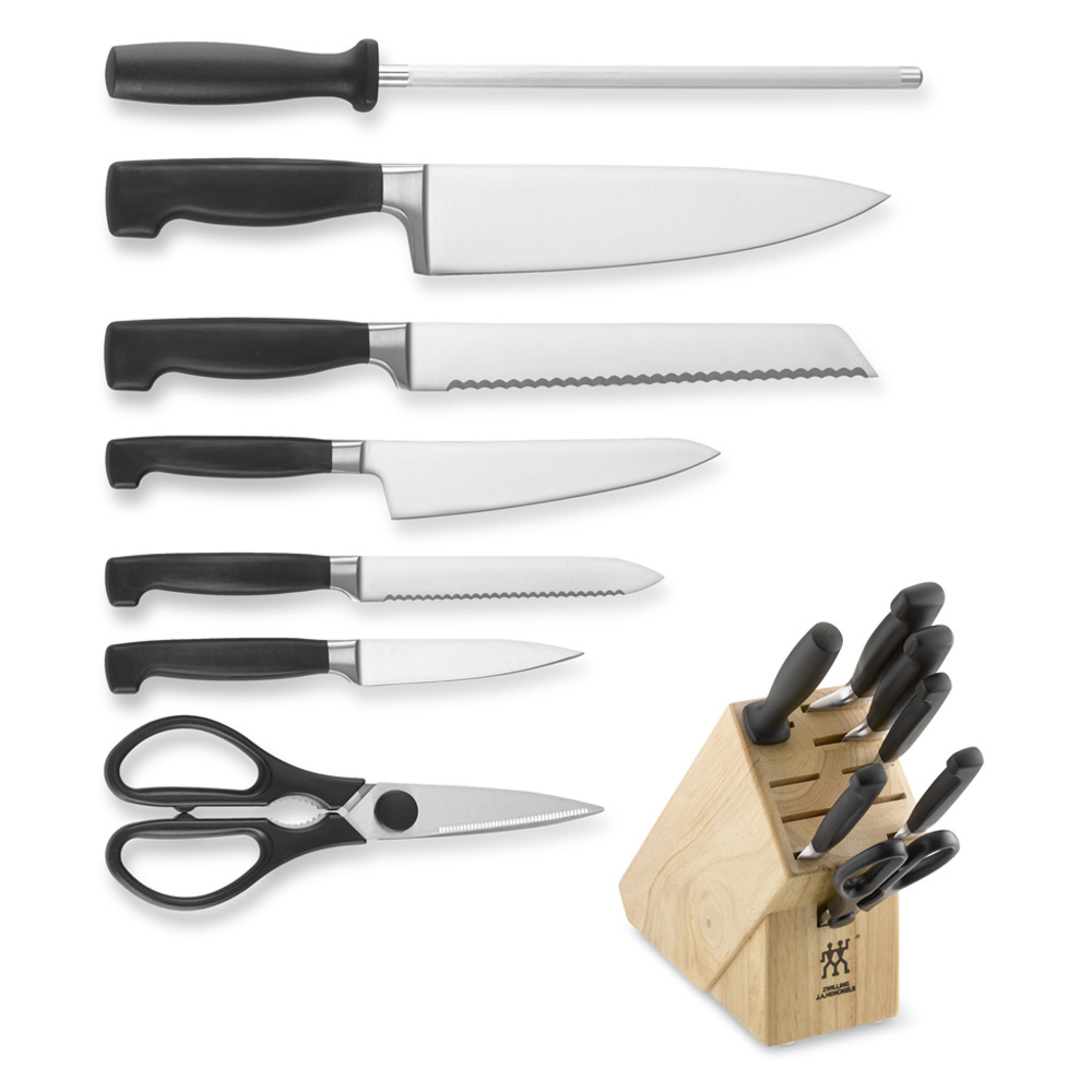 Zwilling Four Star Eco Knife Block Set. Set of 8