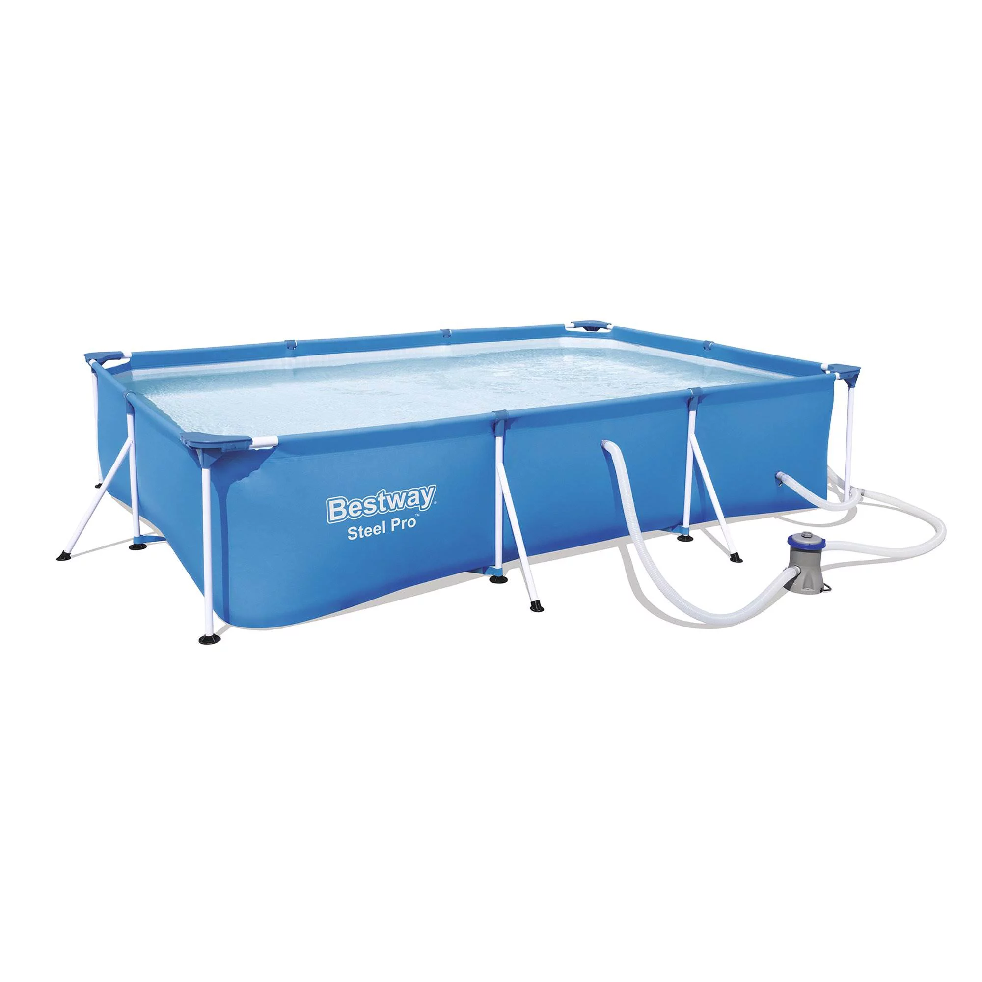 Bestway Steel Pro 9.8-x6.6-x26″ Rectangular Above Ground Swimming Pool Set