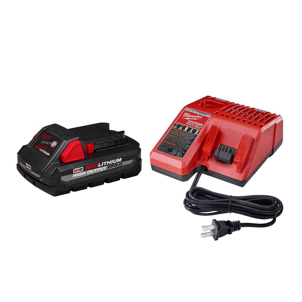 Milwaukee 48-59-1835 M18 18-Volt Lithium-Ion HIGH OUTPUT Starter Kit with One 3.0Ah Battery and Charger