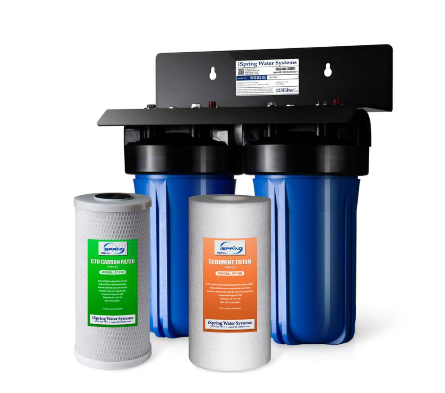 ISPRING 2-Stage Whole House Water Filtration System with 4.5 in. x 10 in
