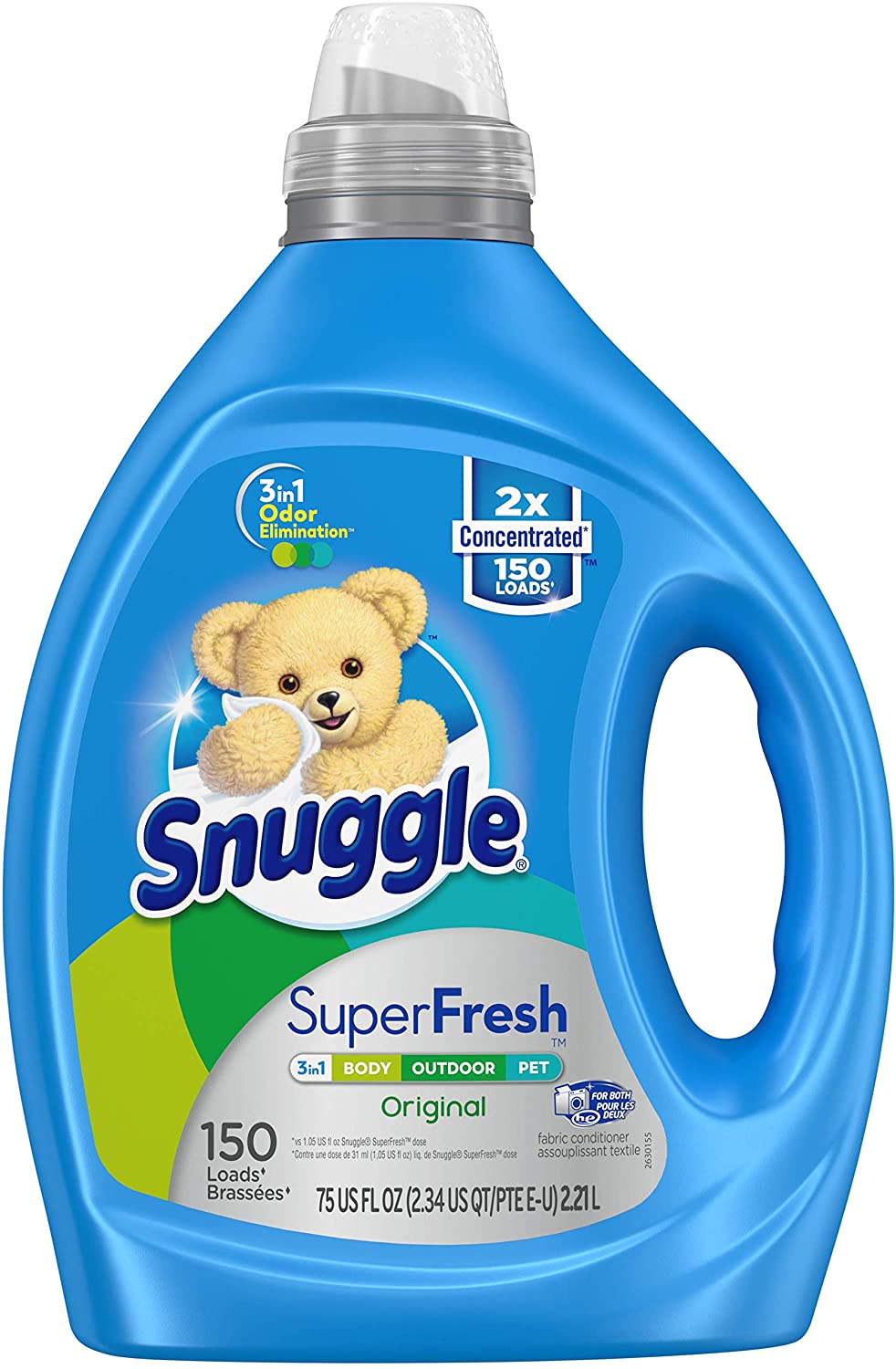 Snuggle Liquid Fabric Softener. SuperFresh Original. 150 Loads