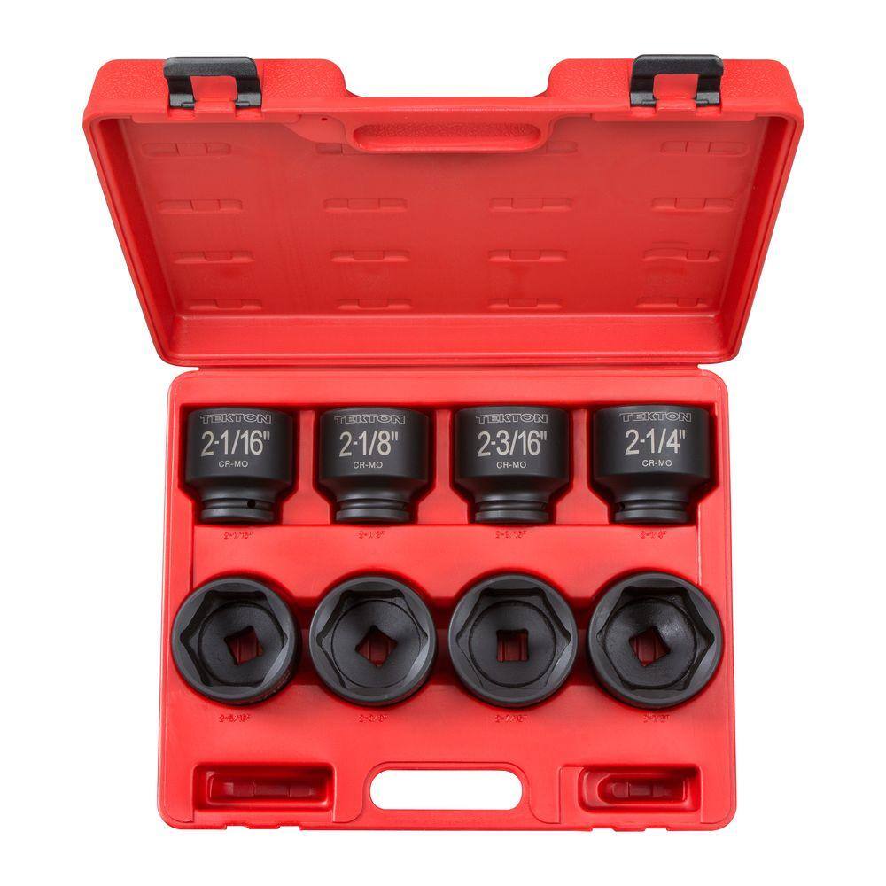 TEKTON 4893 3/4 in. Drive 2-1/16 - 2-1/2 in. 6-Point Shallow Impact Socket Set