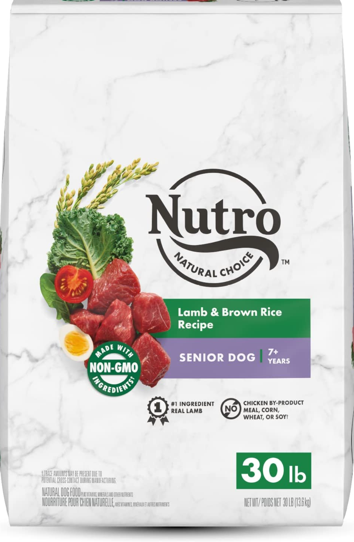 NUTRO NATURAL CHOICE Senior Dry Dog Food Lamb & Brown Rice Recipe 30 Pound (Pack of 1)