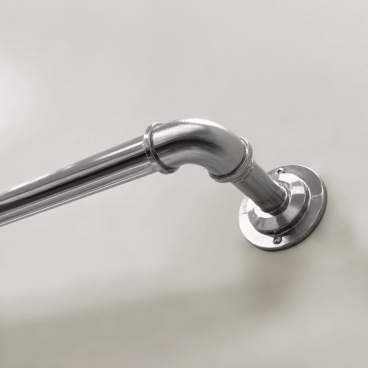 Better Homes & Gardens 1″ Industrial Pipe Curtain Rod. 42-120″. Nickel