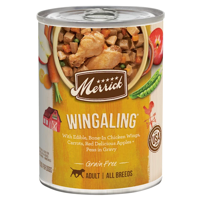 Merrick Grain Free Wingaling Canned Dog Food. 12.7 oz.. Case of 12