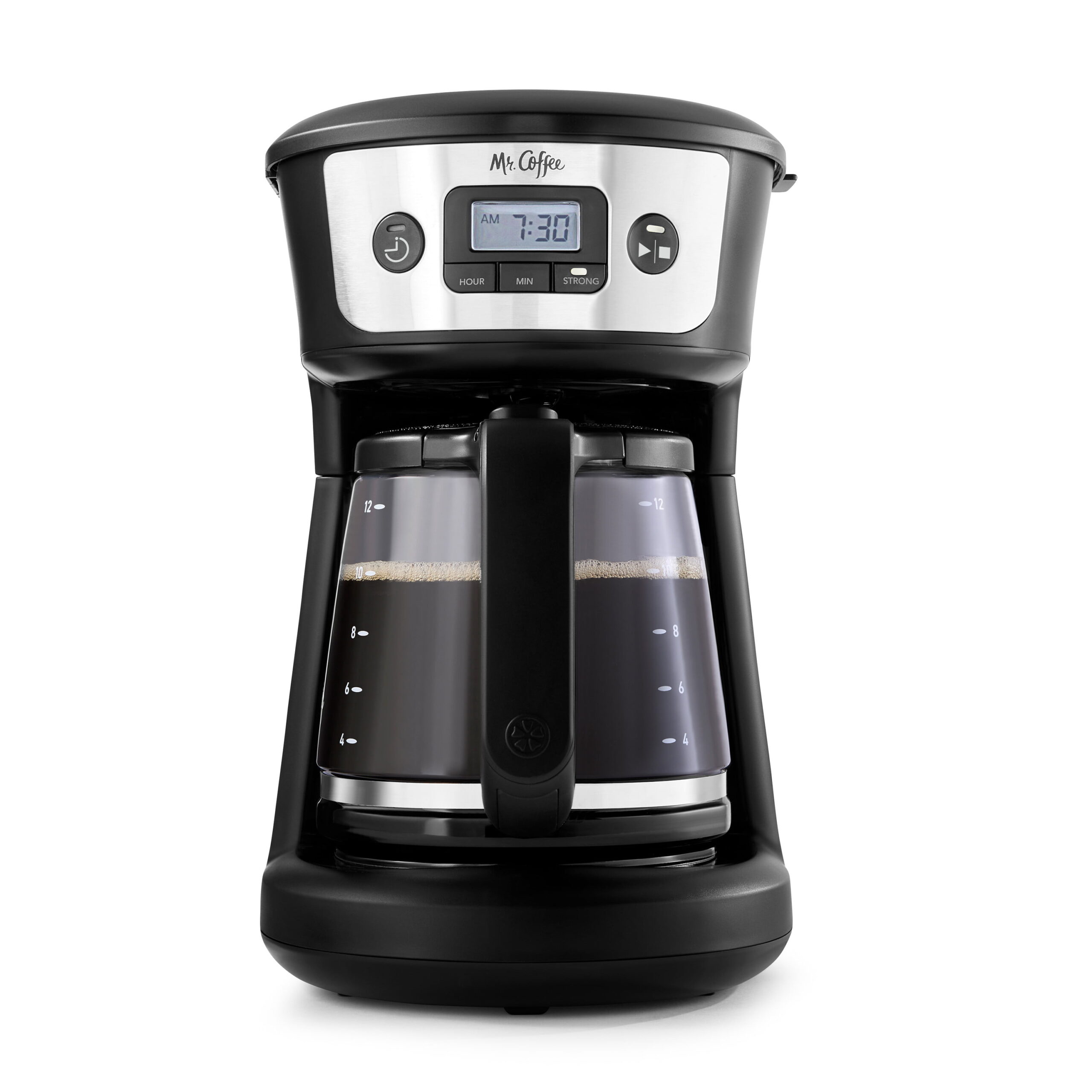 Mr. Coffee® 12-Cup Programmable Coffee Maker with Strong Brew Selector. Stainless Steel