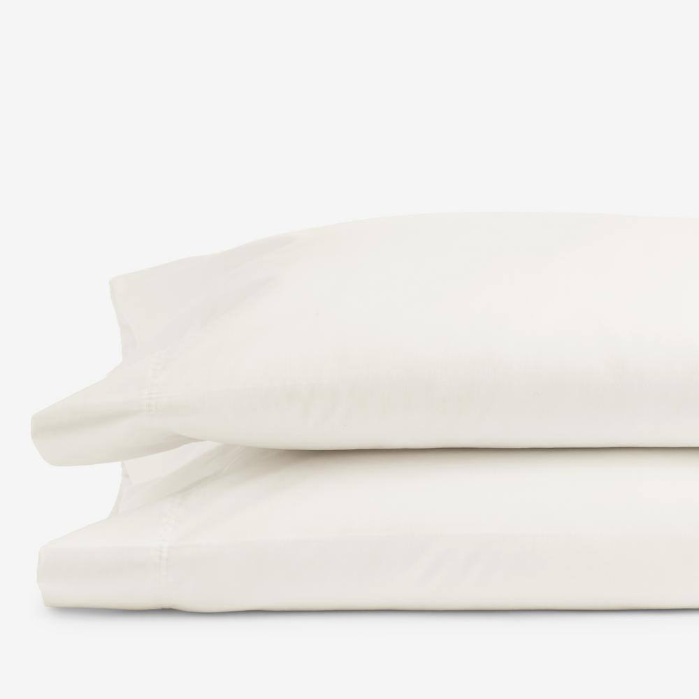 The Company Store  Ivory Solid 300-Thread Count Rayon Made From Bamboo Cotton Sateen Standard Pillowcase (Set of 2) - Ivory