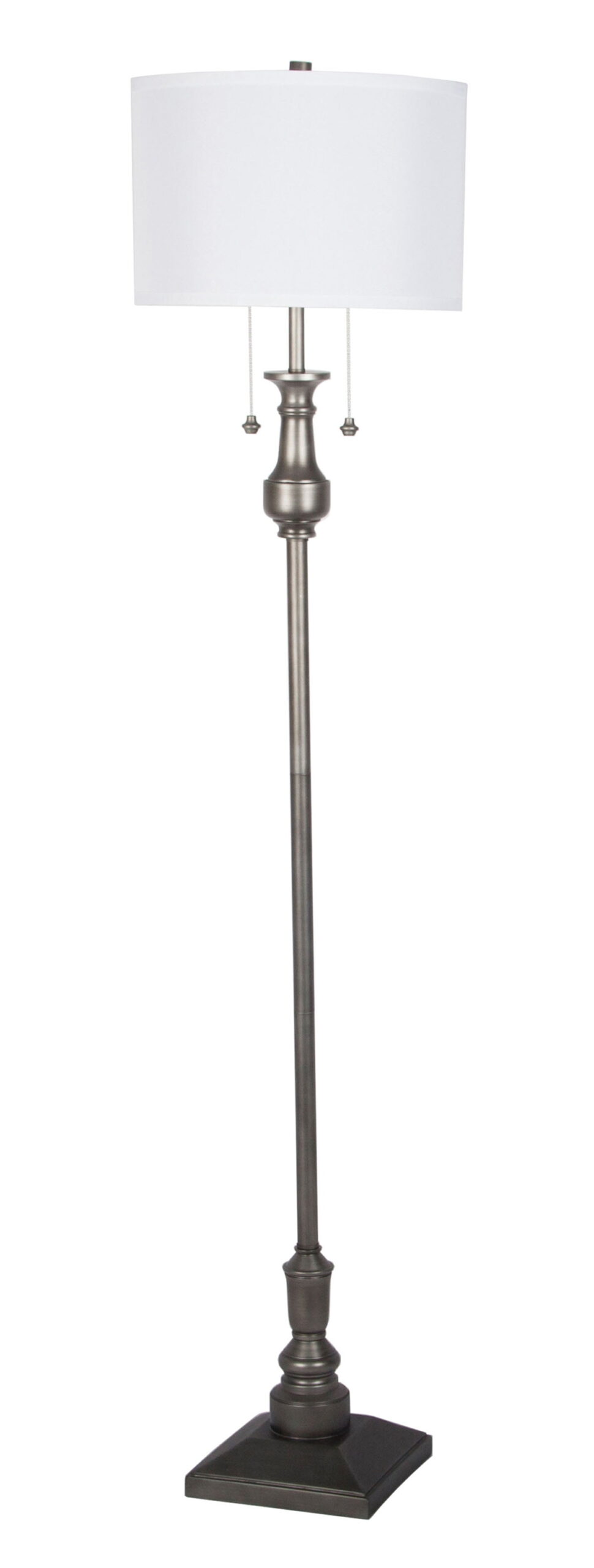 Better Home & Gardens Metal Transitional Floor Lamp. Silver Finish