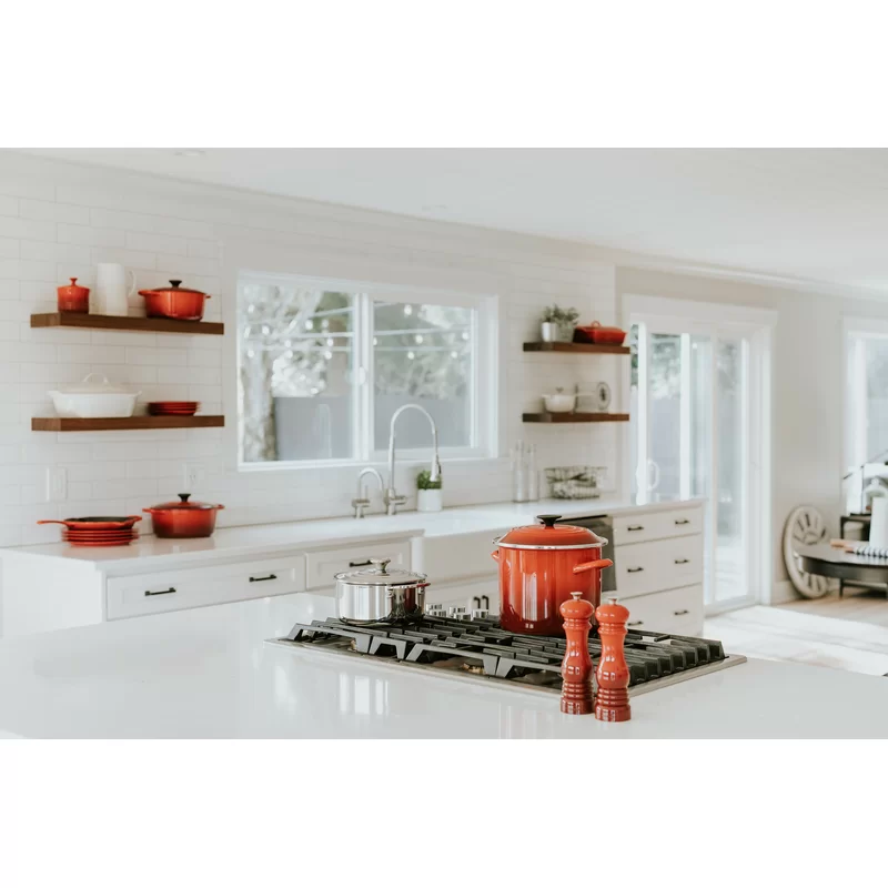 Le Creuset N5100-2867 Enamel On Steel Stockpot. 16 qt.. Cerise