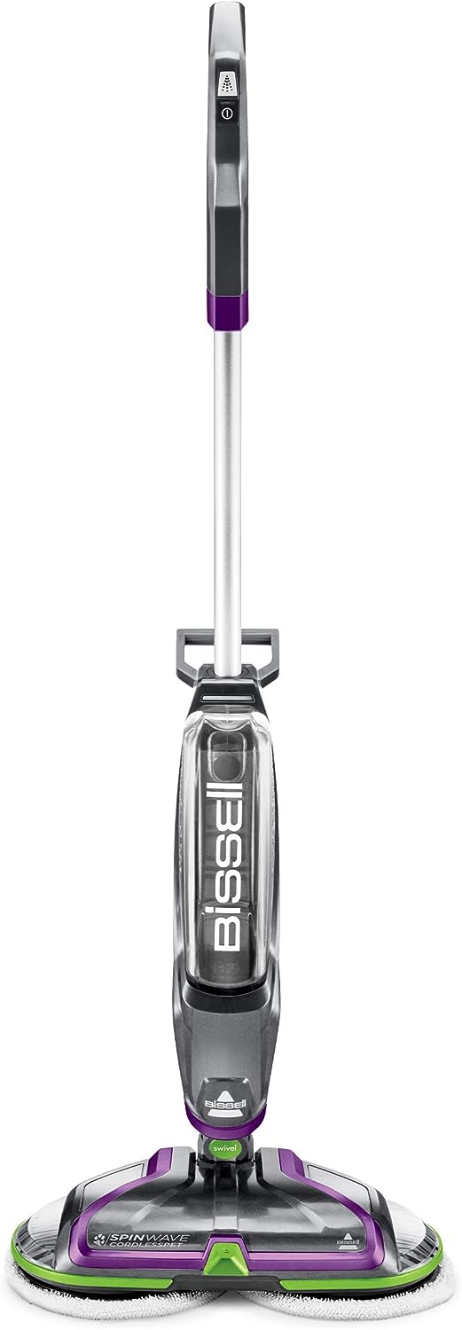 Bissell SpinWave Cordless PET Hard Floor Spin Mop. 23157. Voilet. Green. Silver