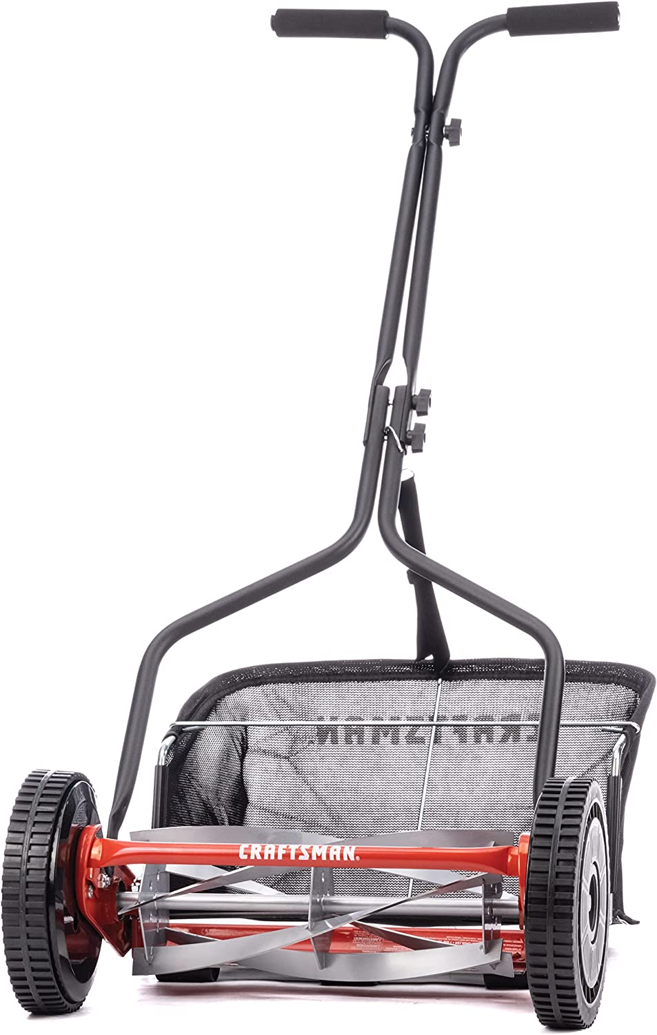 Craftsman 304-14CR 14-Inch 5-Blade Push Reel Lawn Mower with Grass Catcher. Red