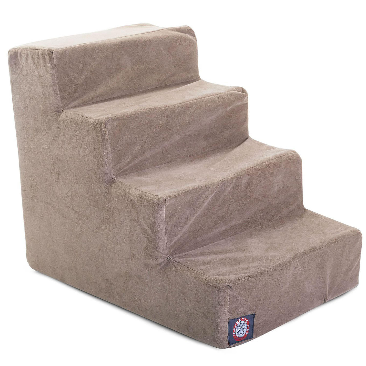 Majestic Pet 4-Step Suede Portable Pet Stairs (Stone)