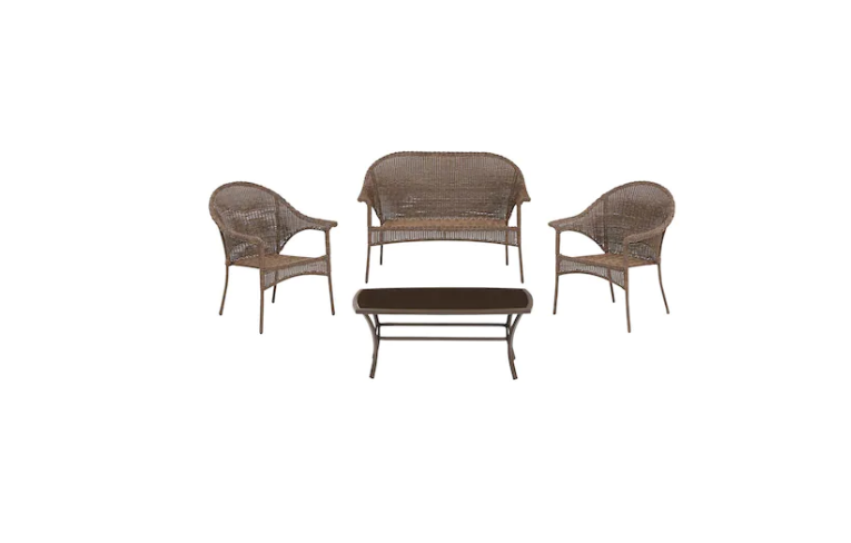 STYLE SELECTIONS Valleydale 4-Piece Patio Conversation Set