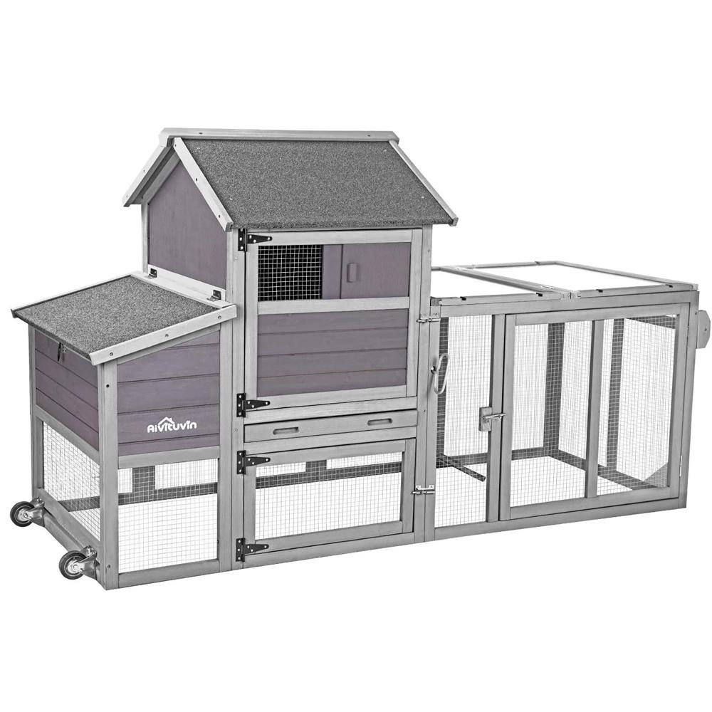 Aivituvin AIR27 Chicken Tractor Chicken House for 2-4 Hens( Inner Space 23.03 sq. ft.)