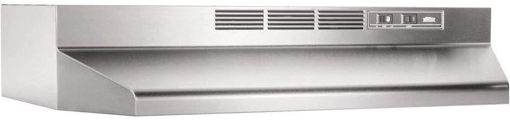 Broan-NuTone 412404 Non-Ducted Under-Cabinet Ductless Range Hood Insert. 24-Inch. Stainless Steel