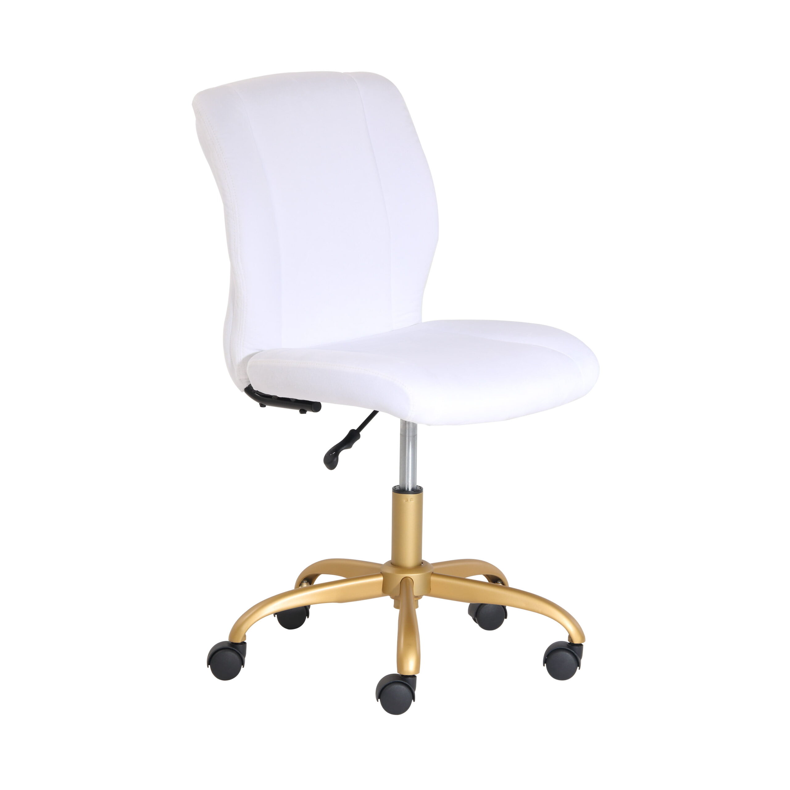 Mainstays Plush Velvet Office Chair. White