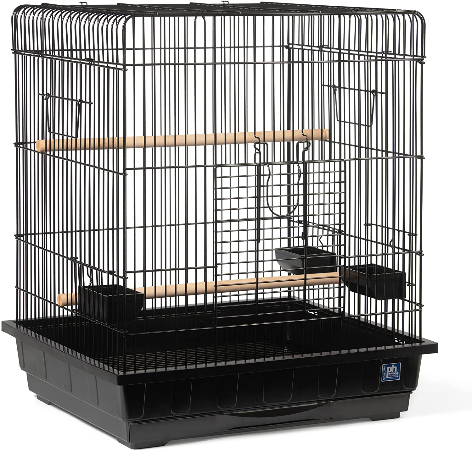 Prevue Hendryx Square Roof Parrot Bird Cage. Black