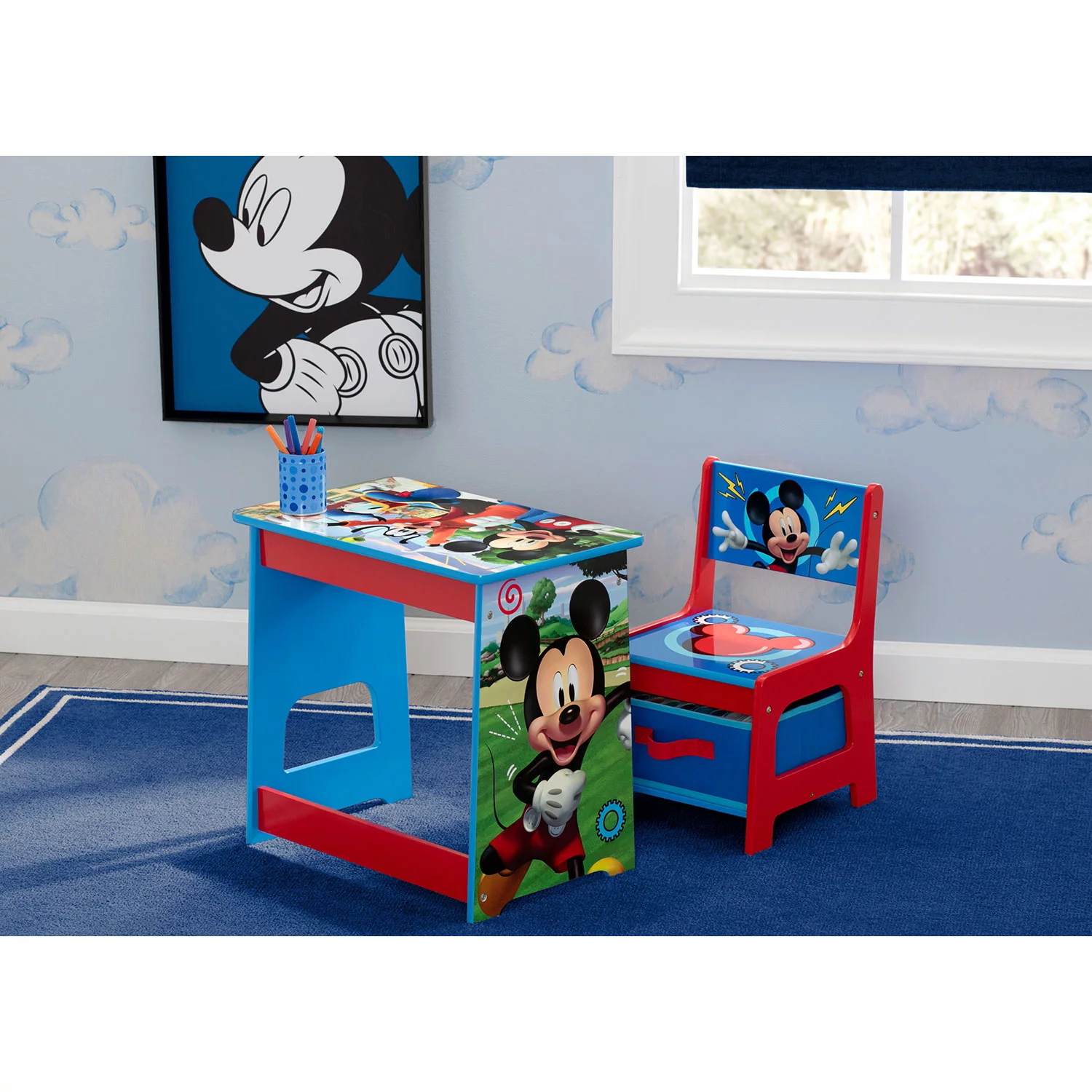 Disney Mickey Mouse Kids Wood Desk and Chair Set by Delta Children