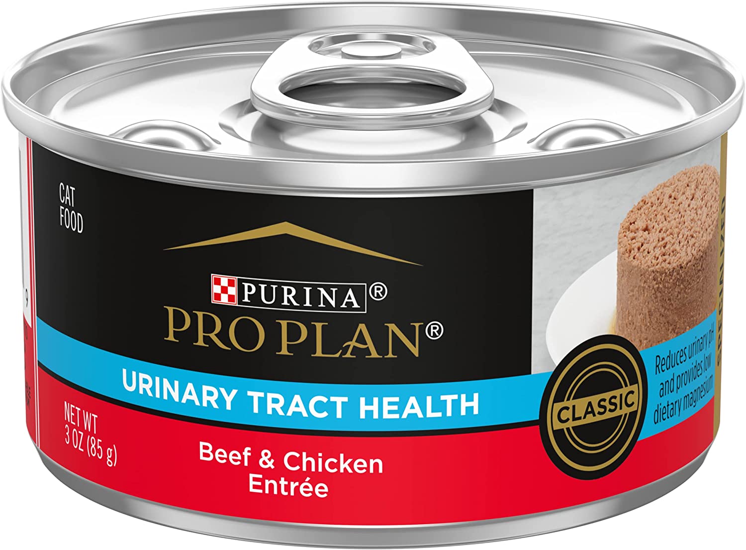 Purina Pro Plan Urinary Tract Cat Food Wet Pate. Urinary Tract Health Beef and Chicken Entree - (24) 3 oz. Pull-Top Cans