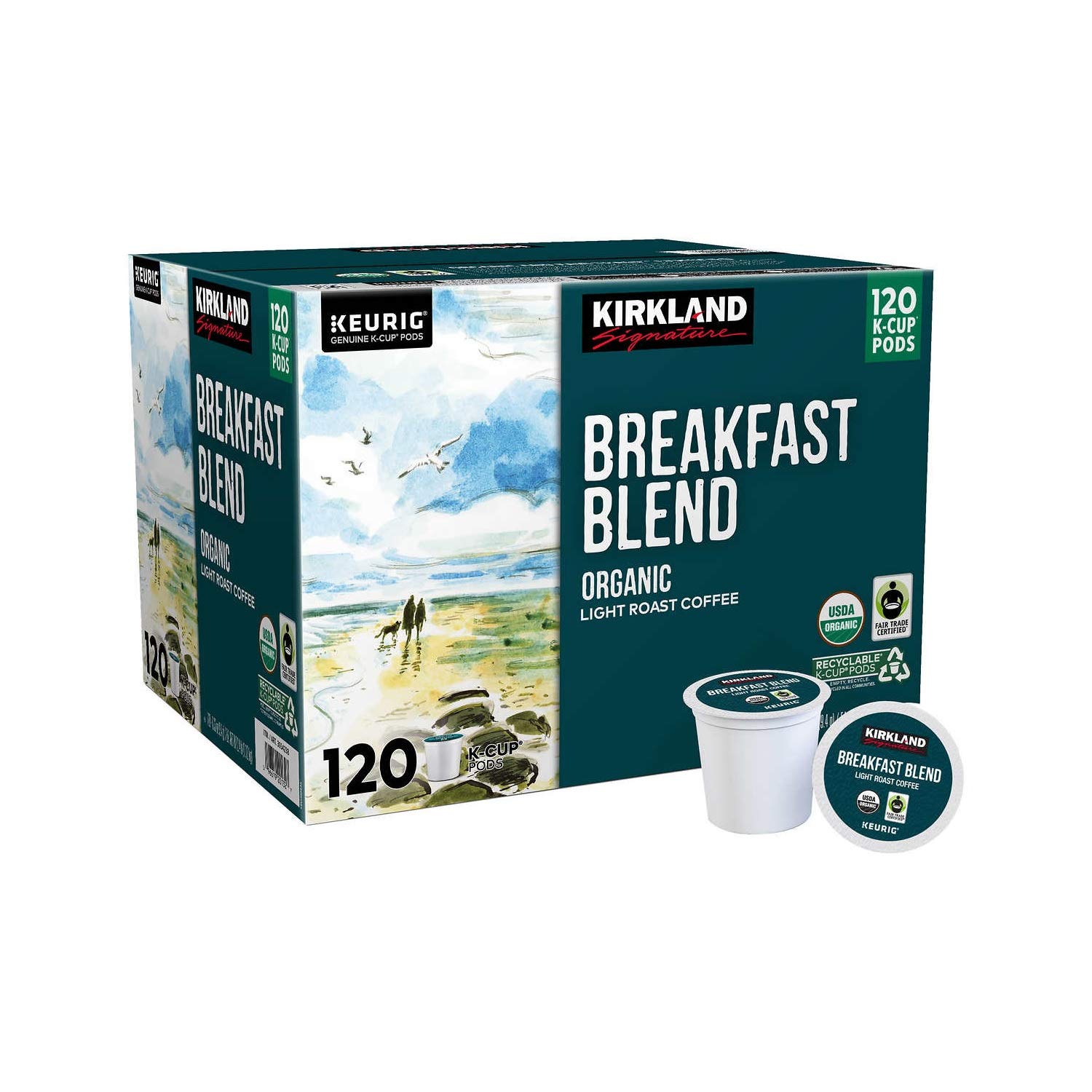 Kirkland Signature Coffee Breakfast Blend K-Cup Pod. 120-count