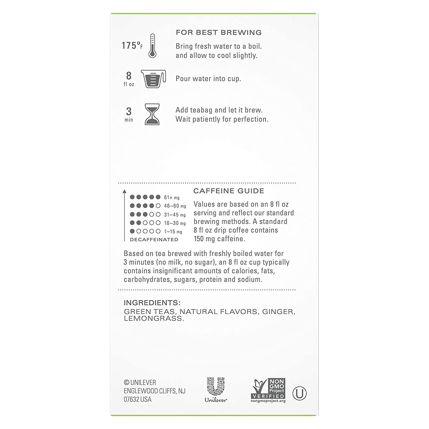 Tazo Green Ginger Tea Bags Green Tea. 20 ct. 6 Pack