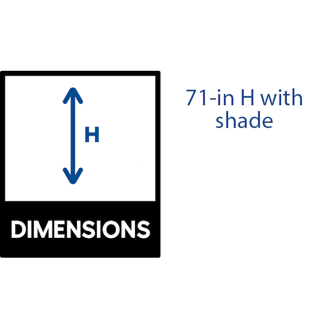 Portfolio  71-in Black Shaded Floor Lamp