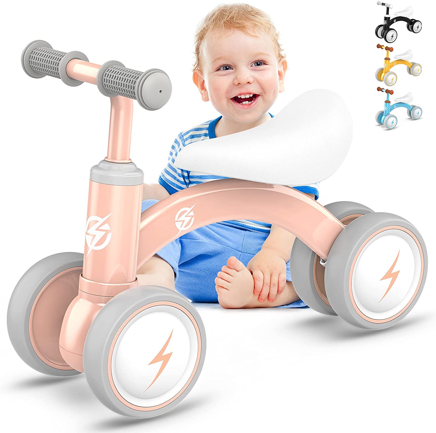 Baby Balance Bikes.Toddler Bikes. Kids Riding Toys. Soft Seat for 1 Year Old. Pink