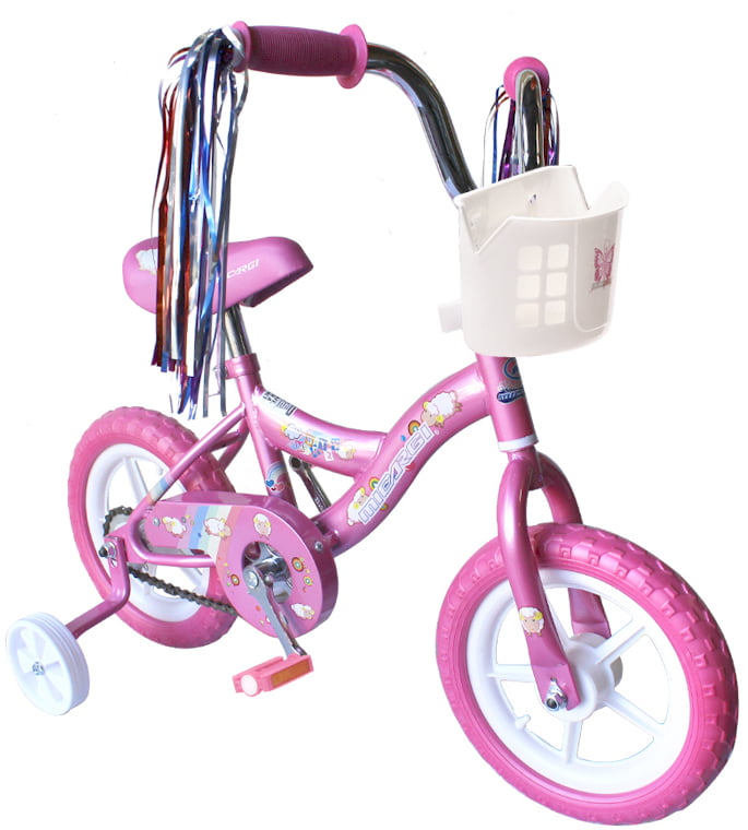 Wonder Wheels 12 In. Kid-s Beginner Bicycle for 2-4 Years Old Boy-s and Girl-s with Foam Tire for Indoor Use No Brake. Pink