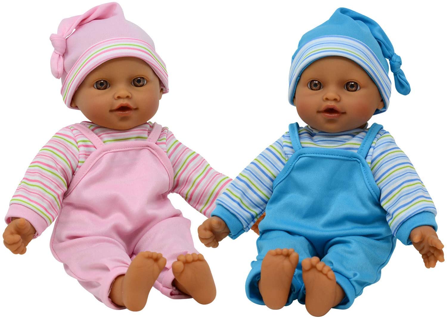 The New York Doll Collection 12″ Sweet Hispanic Twin Dolls Play Baby Dolls