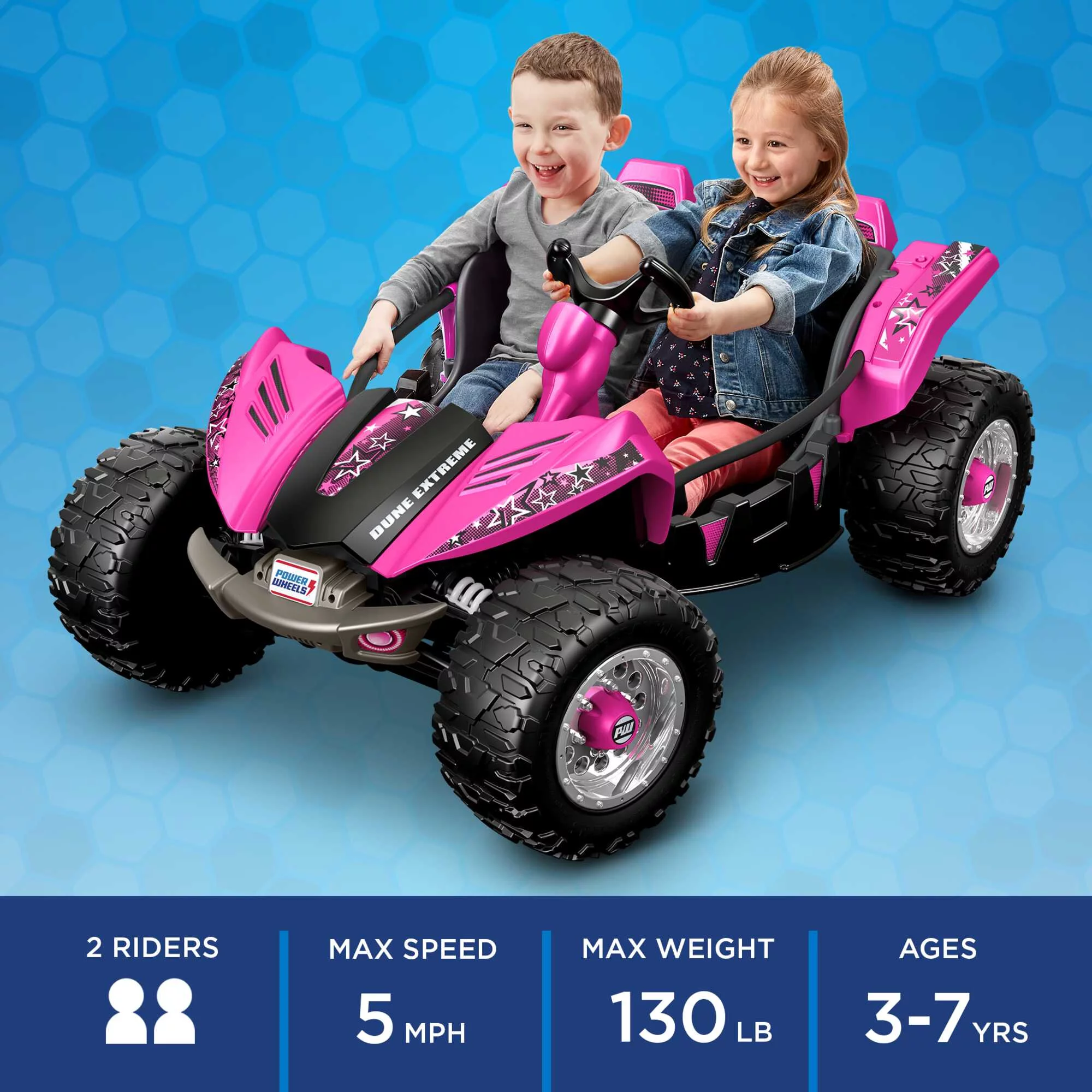 Power Wheels Dune Racer Extreme Battery-Powered Ride-On Vehicle with Charger. Pink