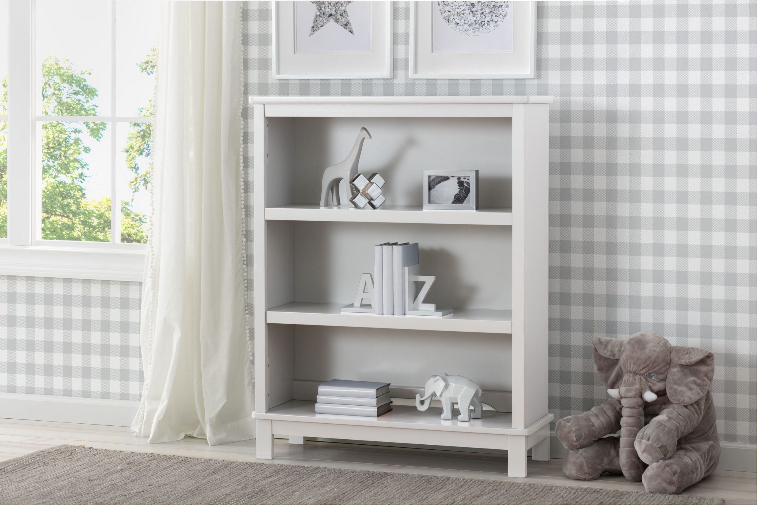 Delta Children Epic 3-Tier Kids Bookshelf. Greenguard Gold Certified. White