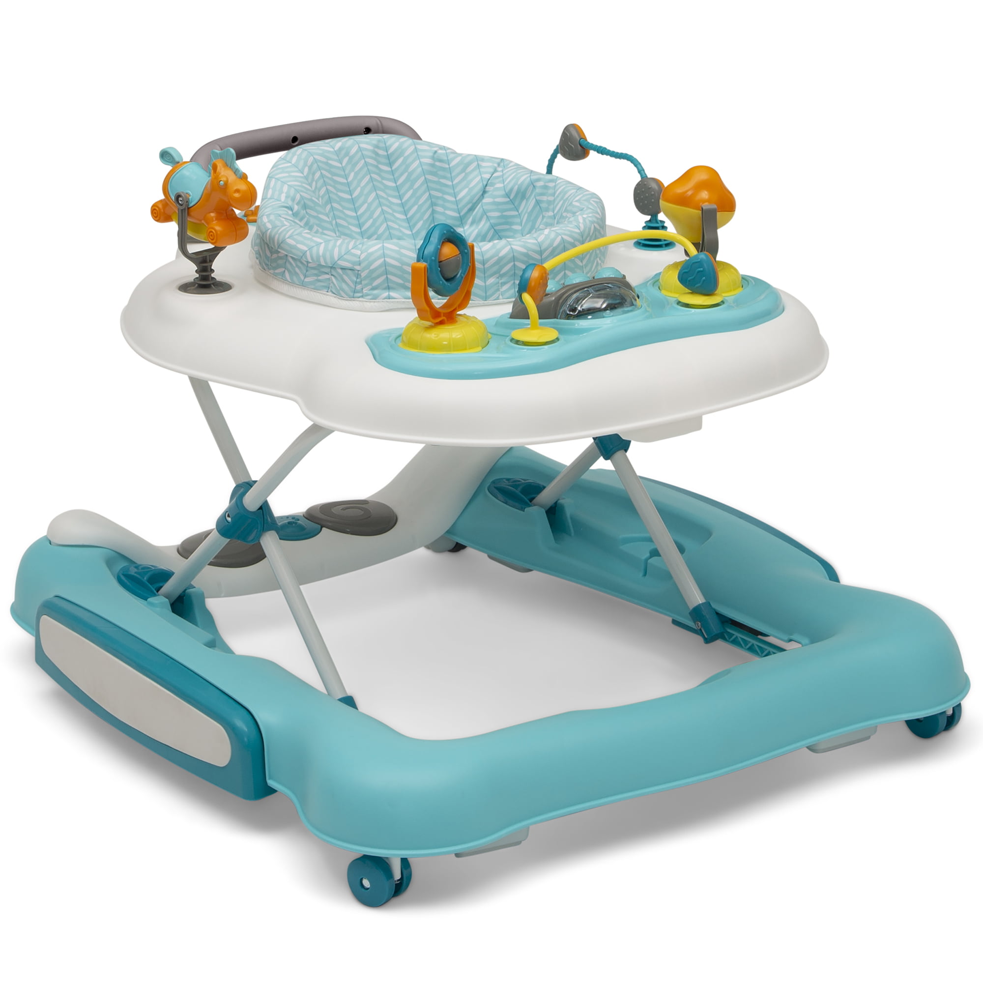 Little Folks 4-in-1 Discover & Play Musical Walker. Aqua Vines- Unisex