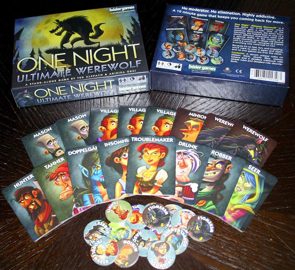 Bezier board Games One Night Ultimate Werewolf Black