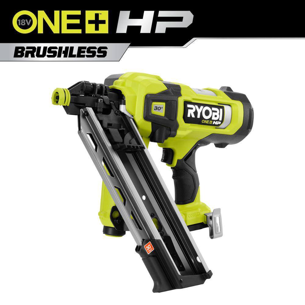 RYOBI ONE+ HP 18V Brushless Cordless AirStrike 30° Framing Nailer (Tool Only)