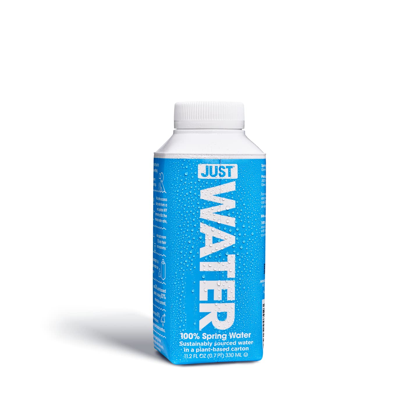 JUST Water. 100% Spring Water. Naturally Alkaline. Water Bottle. 11.2 Fl Oz (Pack of 24)