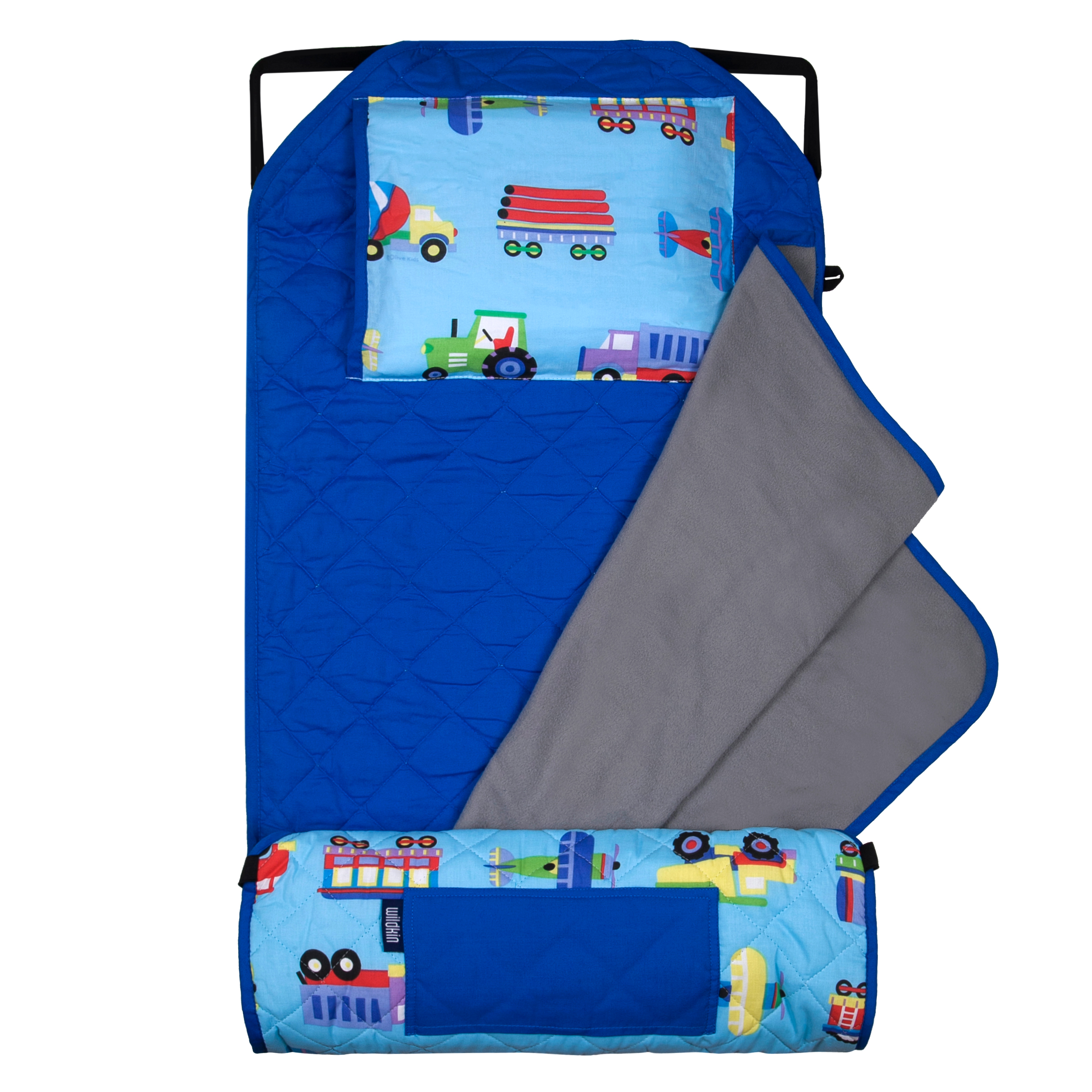 Wildkin Kids Modern Nap Mat with Elastic Corner Straps Boys and Girls
