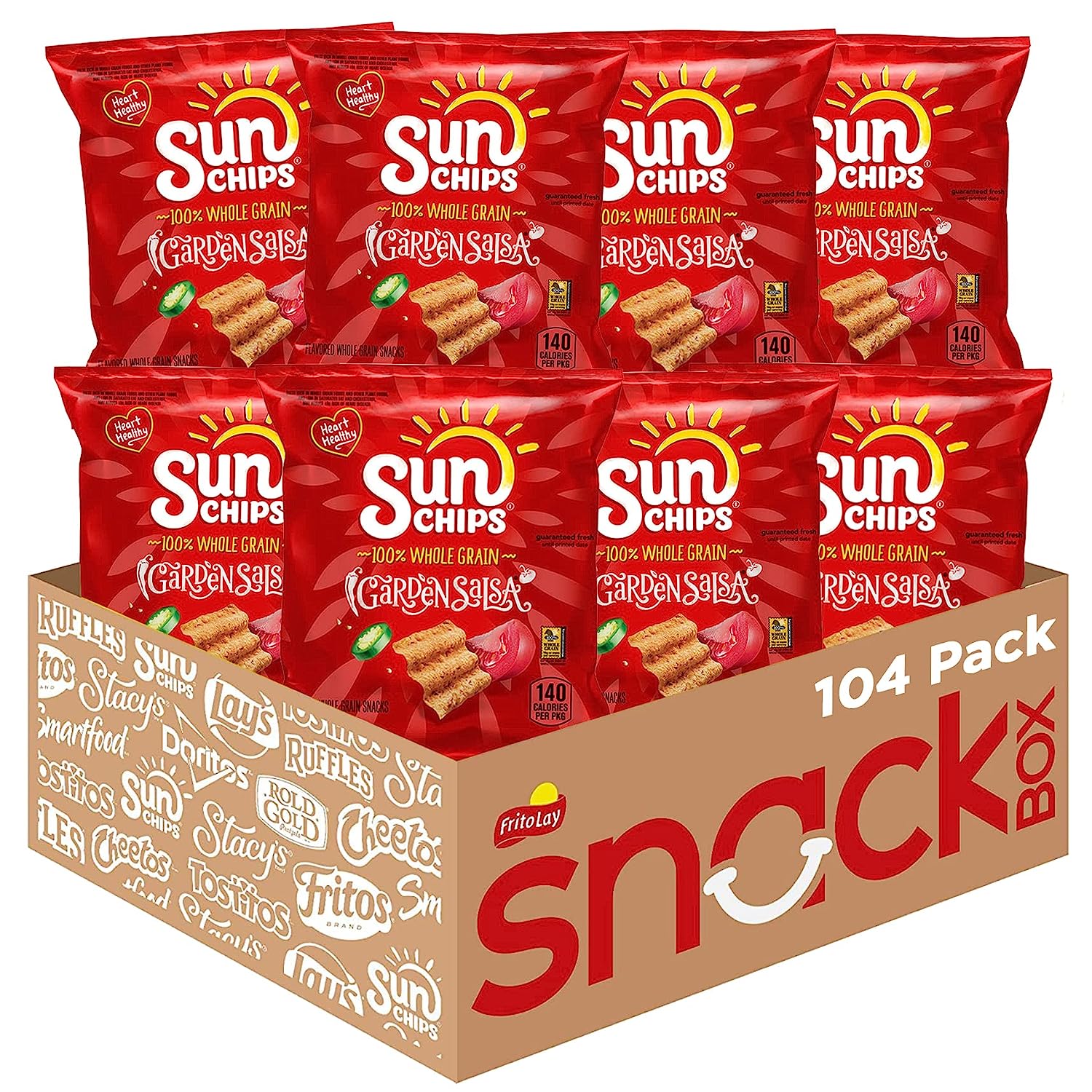 SunChips Garden Salsa Flavored Multigrain Snacks. 1 Ounce (Pack of 104)