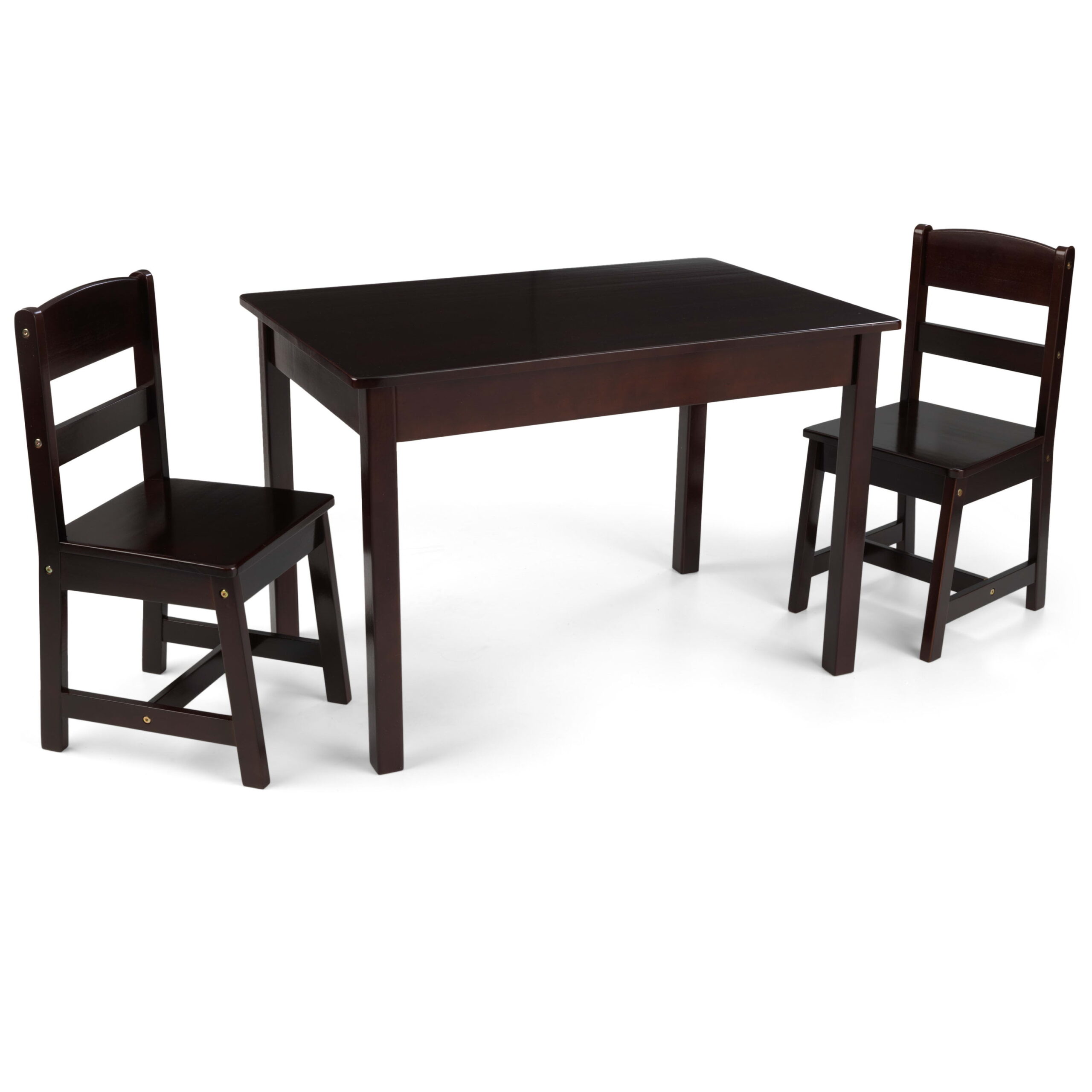 KidKraft Wooden Rectangular Table & 2 Chair Set for Kids. Espresso