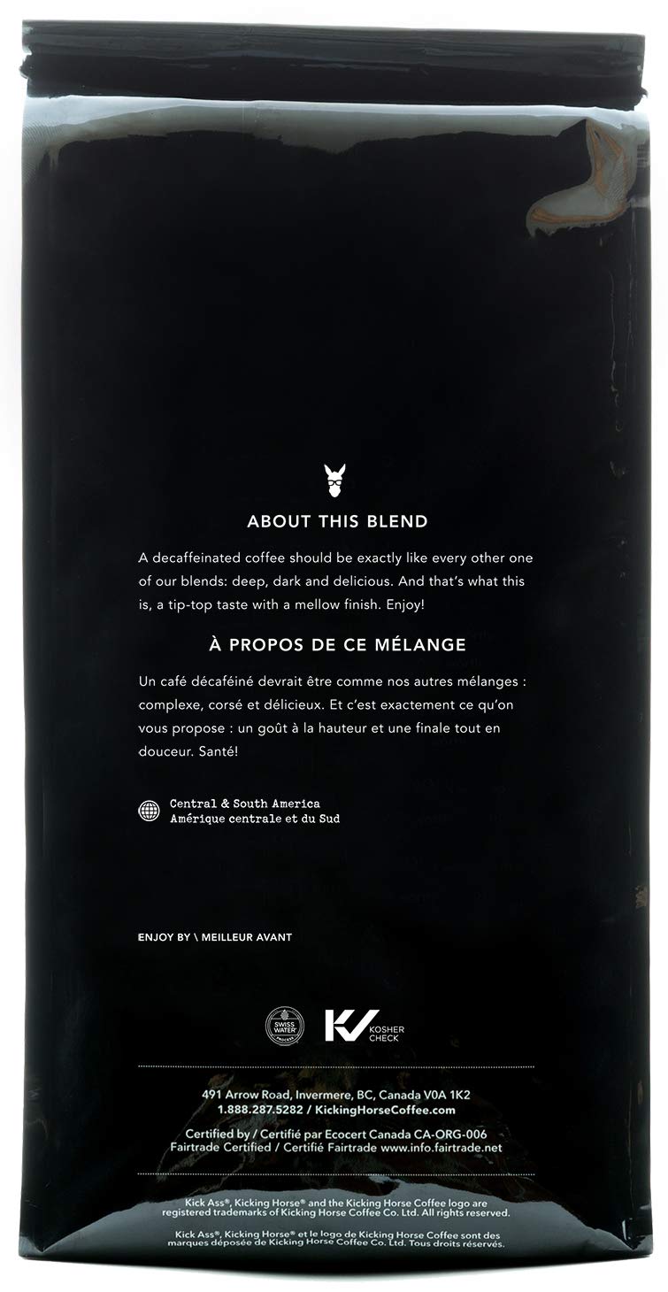 Kicking Horse Coffee. Decaf. Swiss Water Process. Dark Roast. 2.2 Pound