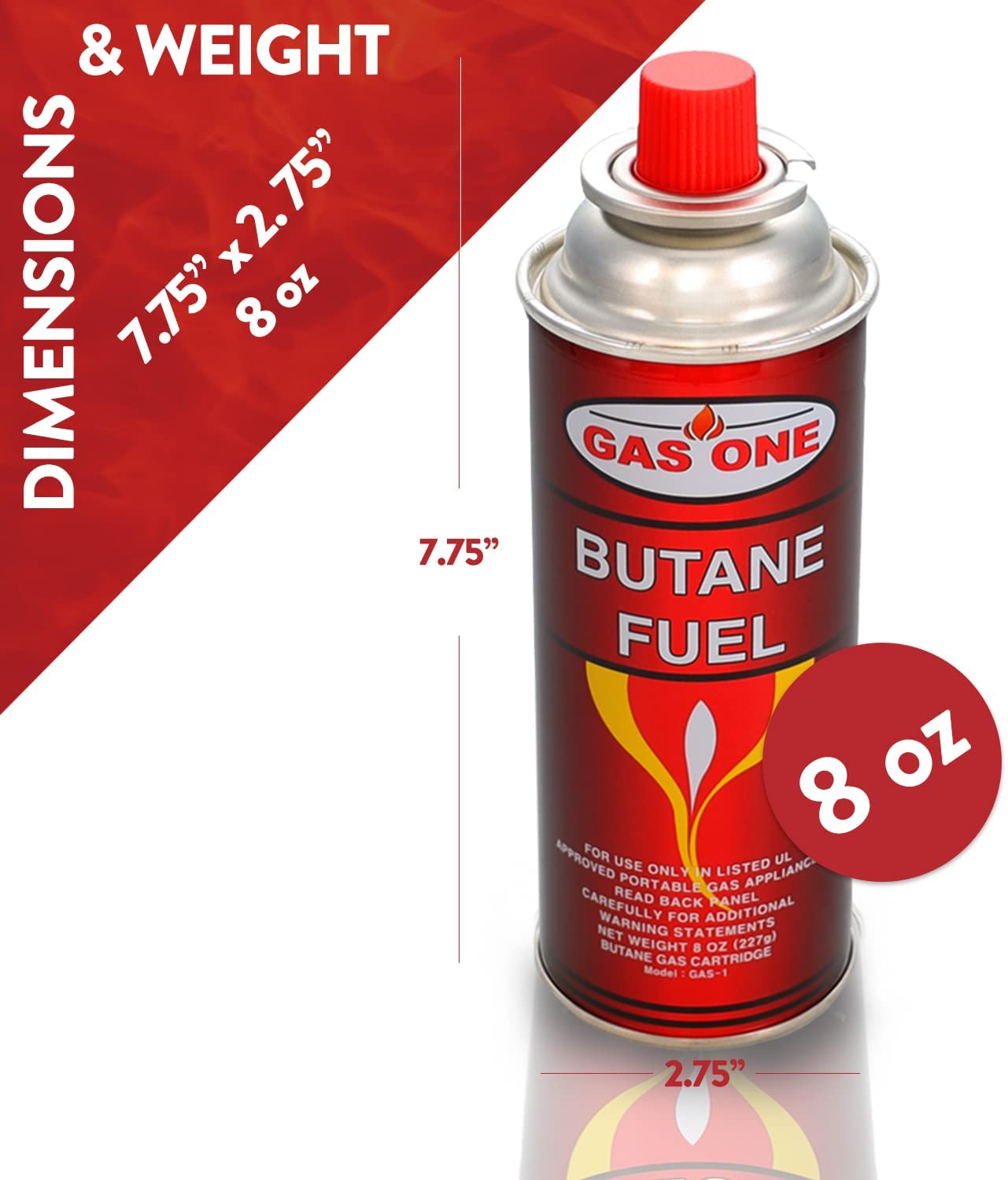 GasOne Butane Fuel Canister. 4 Pack