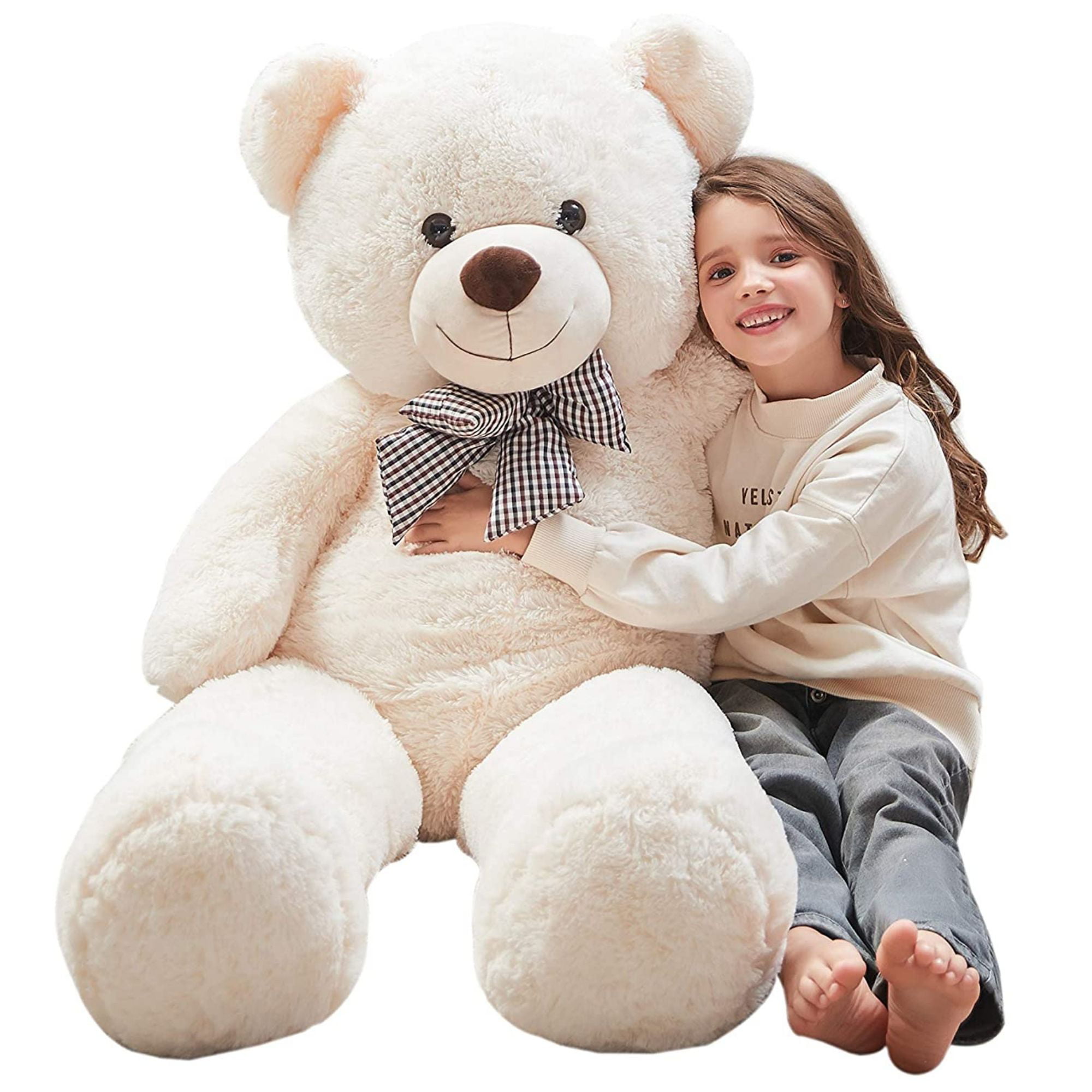 MorisMos Giant Teddy Bear 4ft Stuffed Animal Soft Big Bear Plush Toy. White