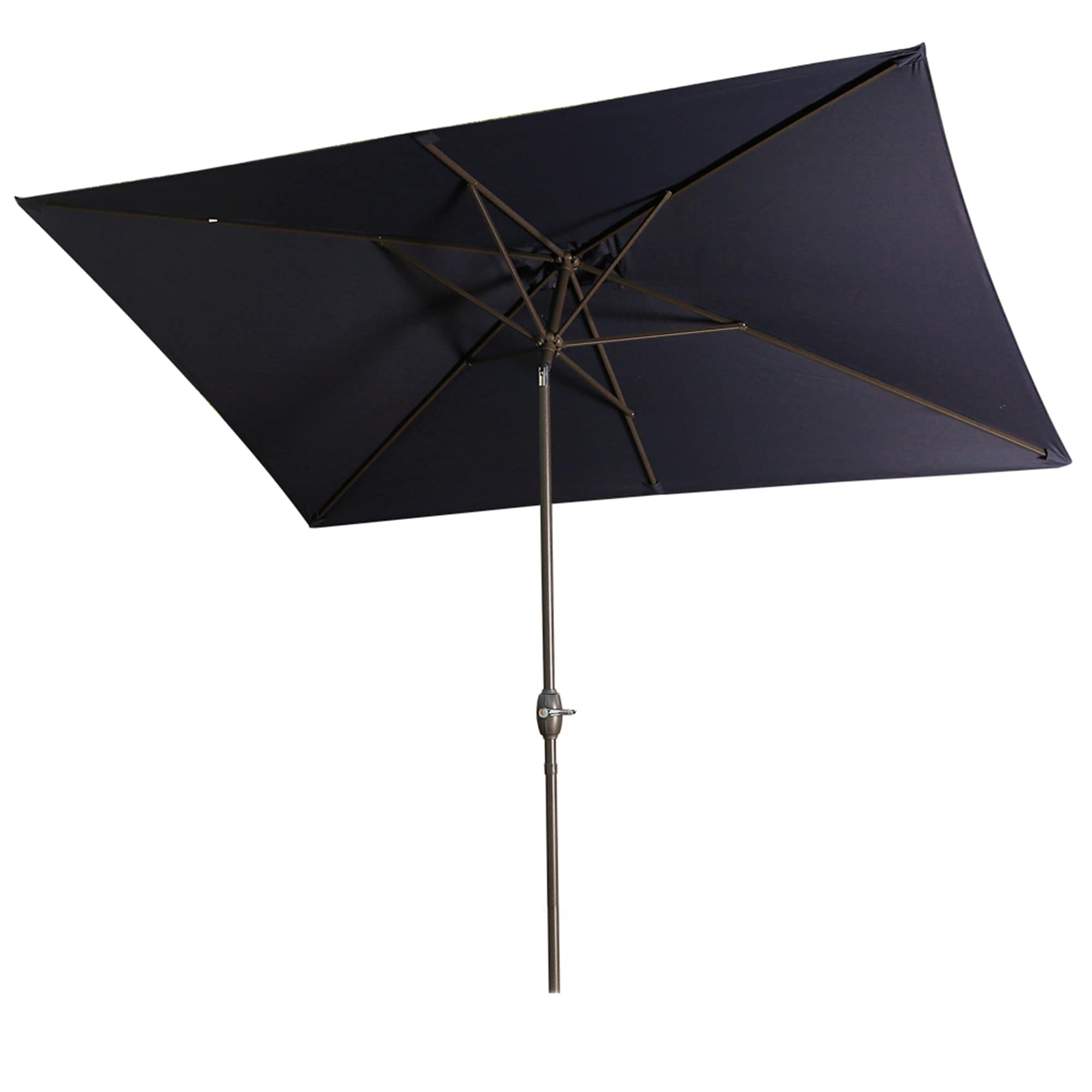 CASAINC 10-ft Navy Blie Crank Market Patio Umbrella