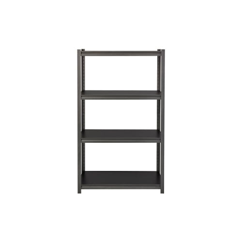 Lorell 3.200 lb Capacity Riveted Steel Shelving 60″ Height x 36″ Width x 18″ Depth - Recycled - Black - Steel. Laminate - 1Each