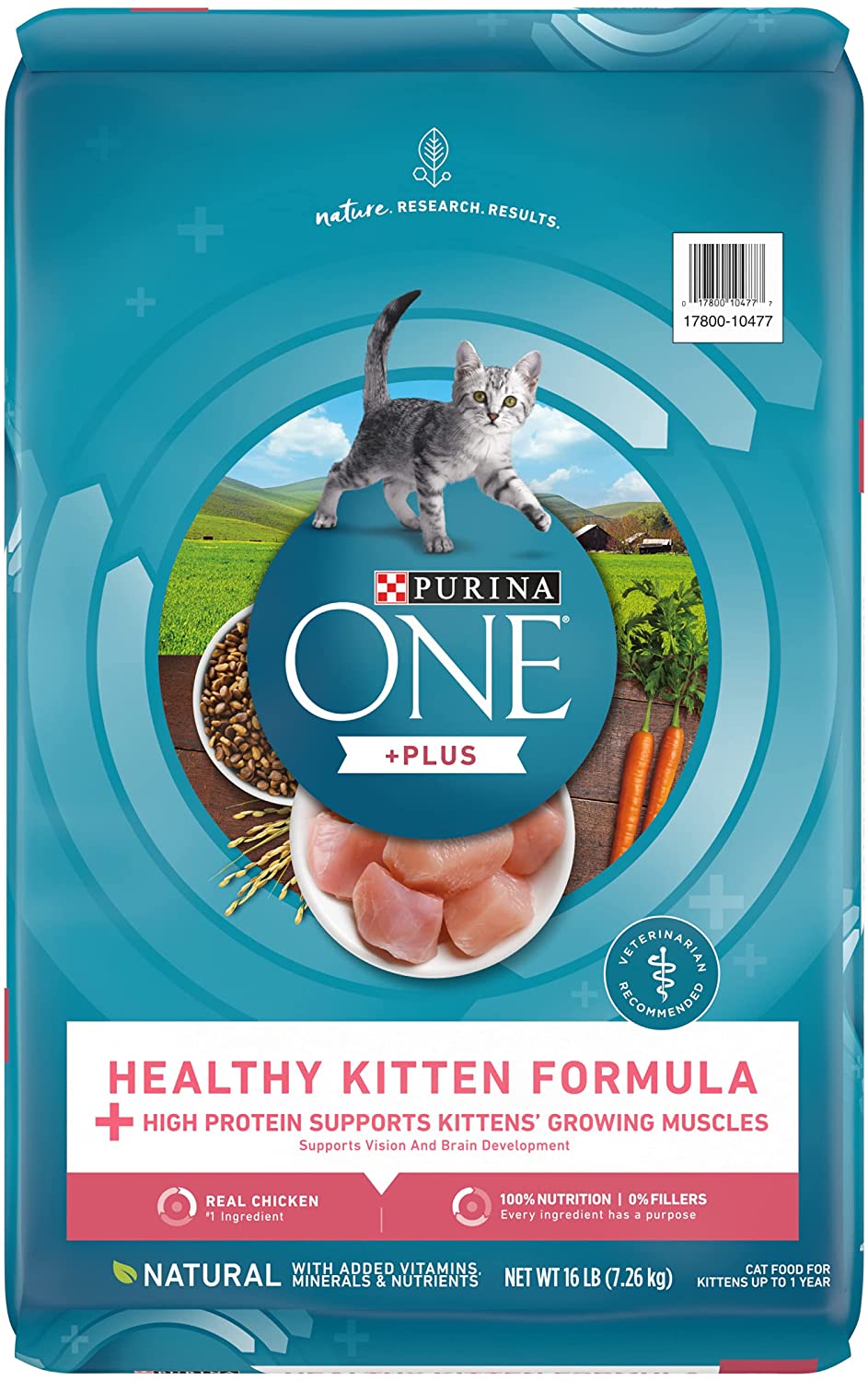 Purina ONE Healthy Kitten Formula Kitten Food. Chicken - Dry Cat 16 LBS
