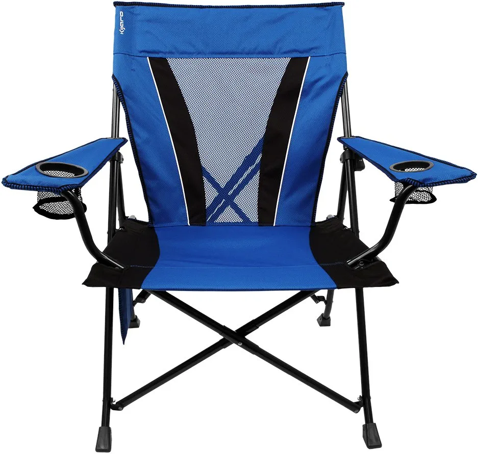 Kijaro XXL Dual Lock Portable Camping Chair - Supports Up To 400lbs - Enjoy the Outdoors in a Versatile Folding Chair. Sports Chair. Outdoor Chair & Lawn Chair (Madives Blue)