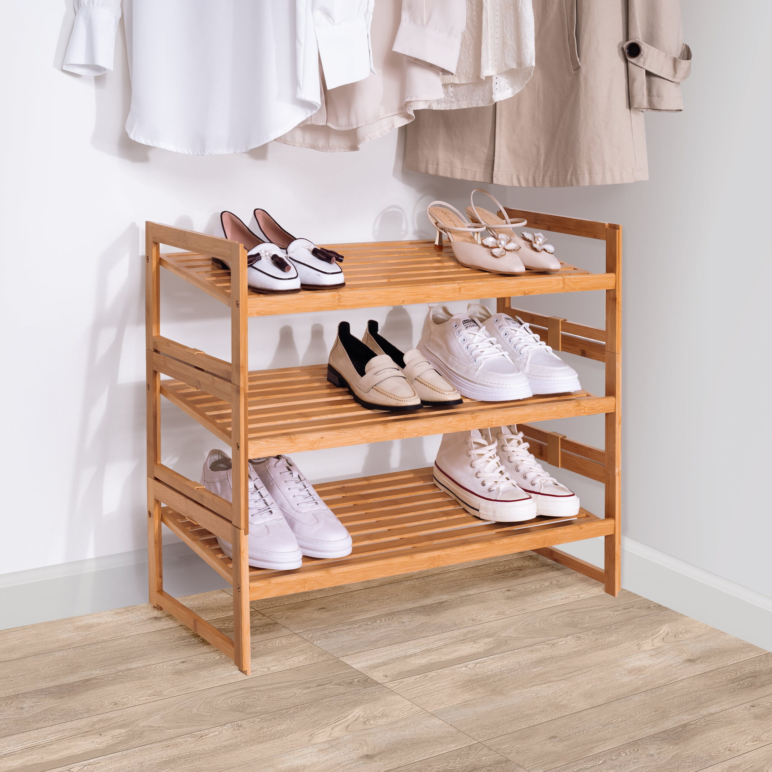 Better Homes & Gardens Bamboo 3 Tier Shoe Rack