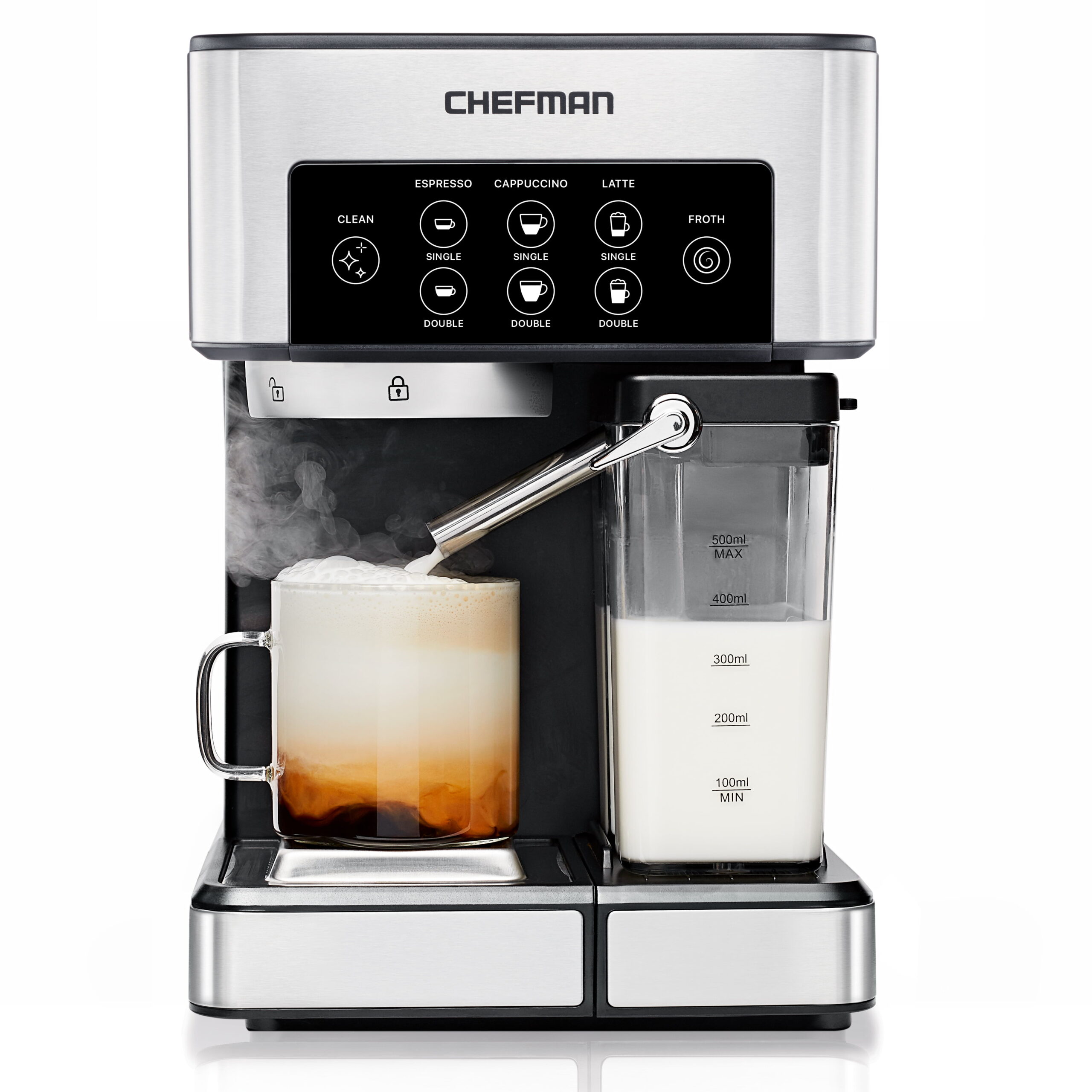 Chefman Barista Pro Espresso Machine. New. Stainless Steel. 1.8 Liters