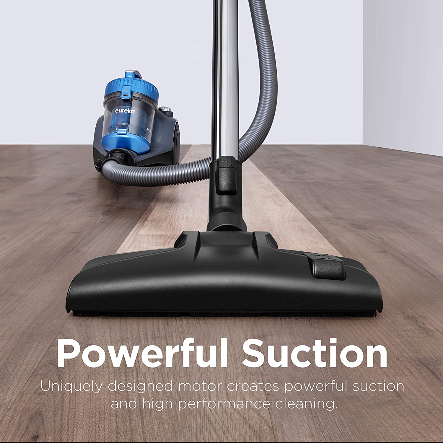 eureka WhirlWind Bagless Canister Vacuum Cleaner. Lightweight Vac for Carpets and Hard Floors. Blue